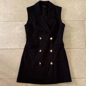 French Connection Whisper Sleeveless Blazer Dress